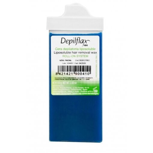 DEPILFLAX vaško kasetė su azulenu veido depiliacijai, 110 g.