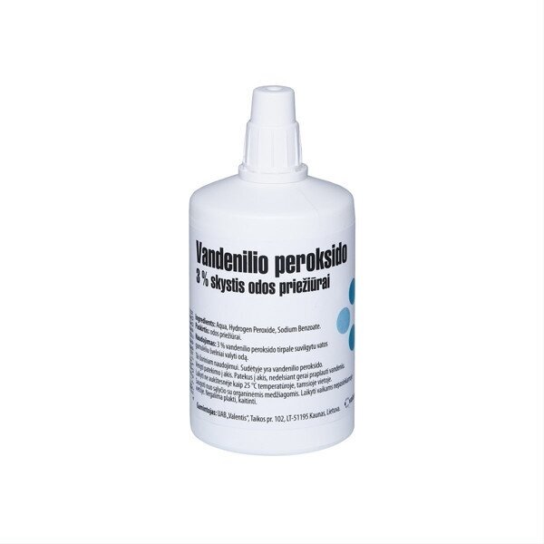 Vandenilio peroksidas, 3 proc., odos priežiūrai, 100 ml. Vandenilio peroksidas, 3 proc., odos priežiūrai, 100 ml.
