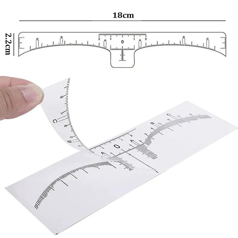 Vienkartinė antakių matavimo liniuotė, lipni (10 vnt.) 1 Vienkartinė antakių matavimo liniuotė, lipni (10 vnt.) 1