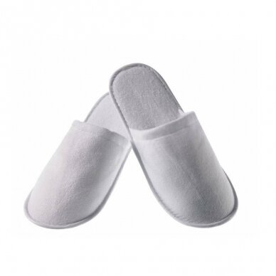 Vienkartinės frotinės šlepetės TERRY 29cm/3mm, 1 pora Vienkartinės frotinės šlepetės TERRY 29cm/3mm, 1 pora