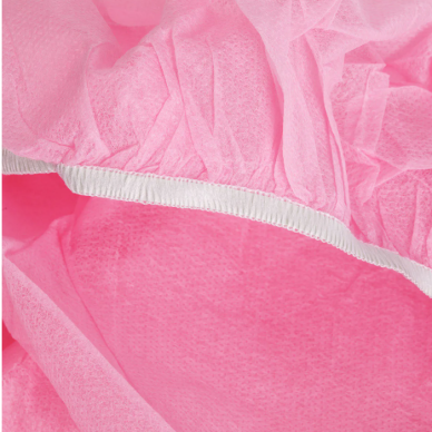 Vienkartinis užvalkalas kosmetologinei lovai su guma PINK 90 cm x 200 x 70 cm (10 vnt.) 1