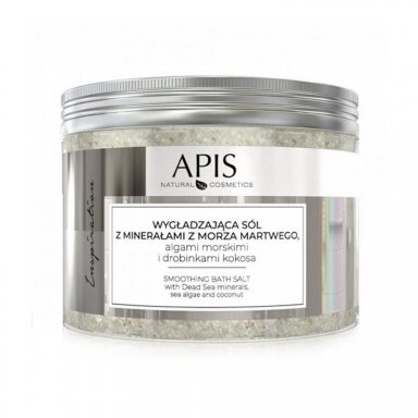 APIS INSPIRATION vonios druska su negyvosios jūros mineralais, jūros dumbliais ir kokoso dalelėmis, 650 g.