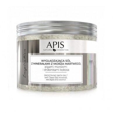 APIS INSPIRATION vonios druska su negyvosios jūros mineralais, jūros dumbliais ir kokoso dalelėmis, 650 g. APIS INSPIRATION vonios druska su negyvosios jūros mineralais, jūros dumbliais ir kokoso dalelėmis, 650 g.