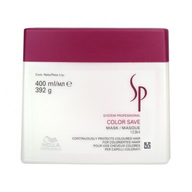 WELLA SP COLOR SAVE Spalvą apsauganti plaukų kaukė, 400 ml. WELLA SP COLOR SAVE Spalvą apsauganti plaukų kaukė, 400 ml.