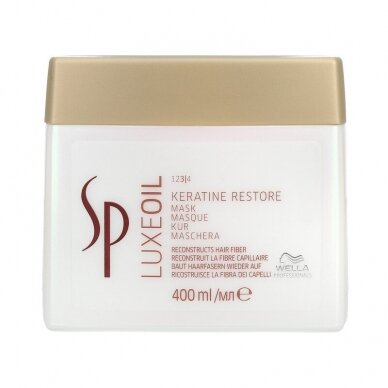 WELLA SP LUXE OIL regeneruojanti plaukų kaukė, 400 ml. WELLA SP LUXE OIL regeneruojanti plaukų kaukė, 400 ml.