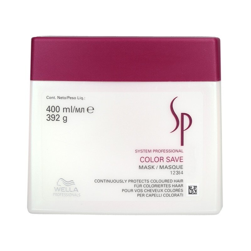 WELLA SP COLOR SAVE Spalvą apsauganti plaukų kaukė, 400 ml. WELLA SP COLOR SAVE Spalvą apsauganti plaukų kaukė, 400 ml.