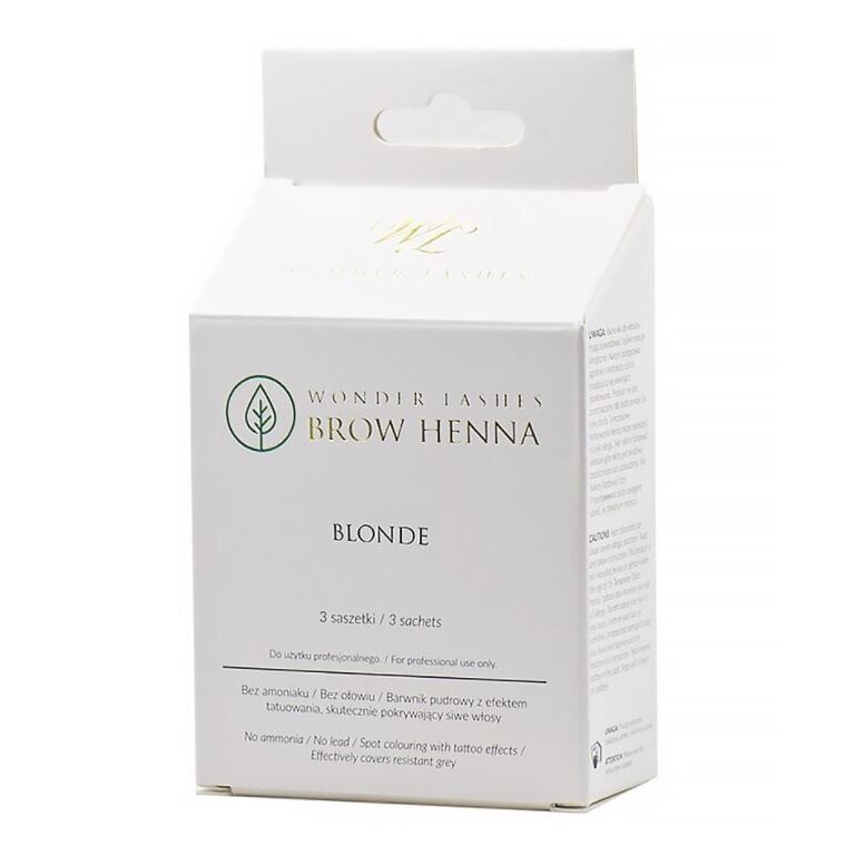 WONDER LASHES henna antakių dažai, BLONDE 1 WONDER LASHES henna antakių dažai, BLONDE 1
