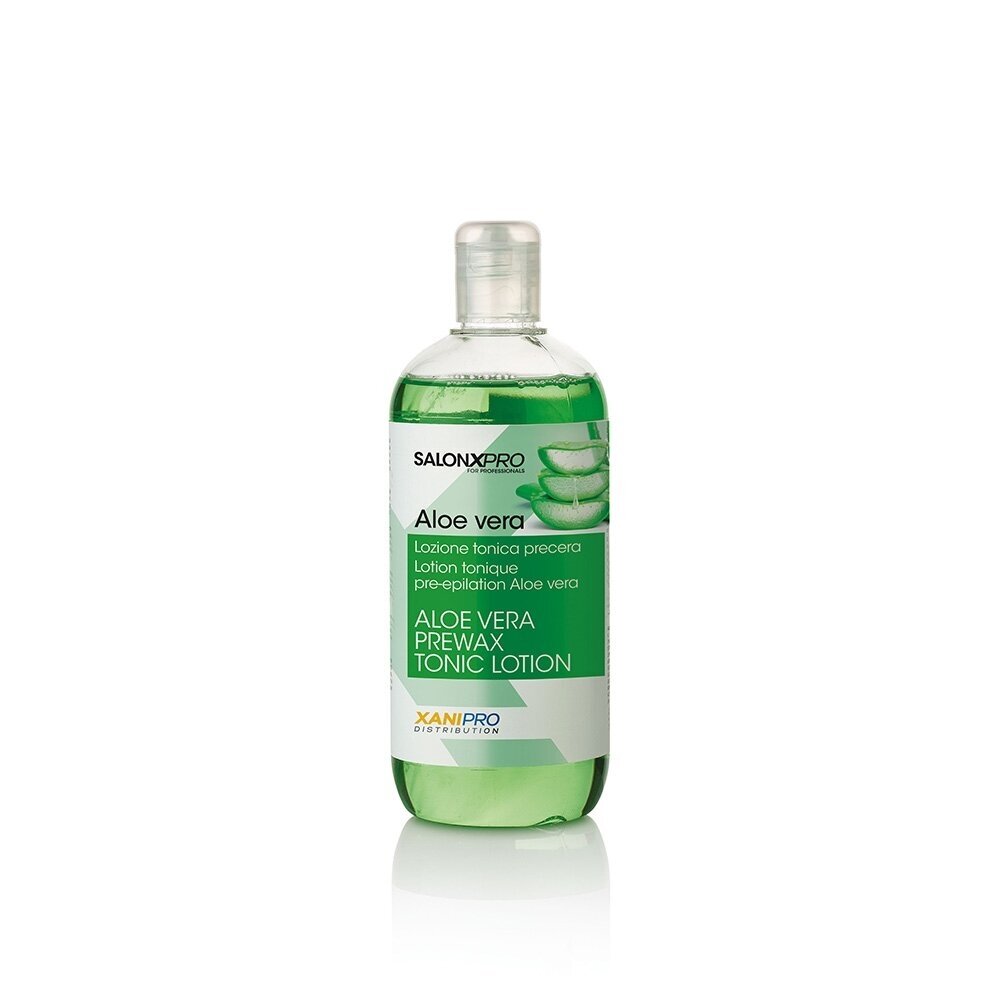XANIPRO ALOE VERA PREWAX TONIC LOTION nuriebalinantis odos tonikas prieš depiliaciją, 500 ml