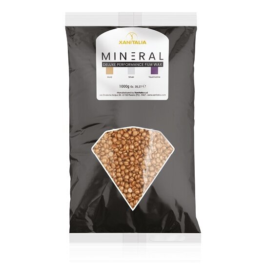 XANITALIA depiliacinis vaškas granulėmis MINERAL DELUXE PERFORMANCE, Gold 1000 g.