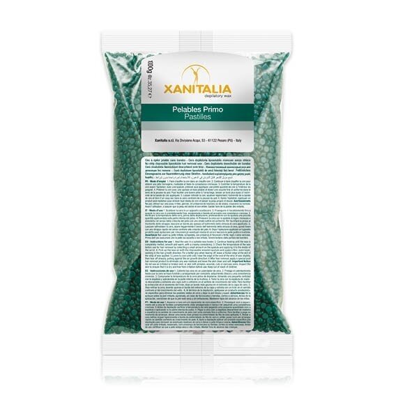 XANITALIA depiliacinis vaškas granulėmis, CHLOROPHYLL 1000 g XANITALIA depiliacinis vaškas granulėmis, CHLOROPHYLL 1000 g