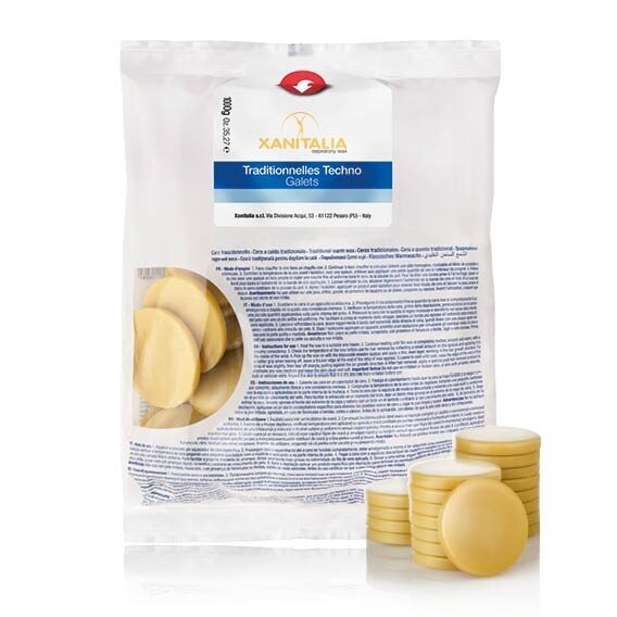 XANITALIA vaško tabletės depiliacijai TRADITIONNELLES TECHNO, Argan 1000 g XANITALIA vaško tabletės depiliacijai TRADITIONNELLES TECHNO, Argan 1000 g
